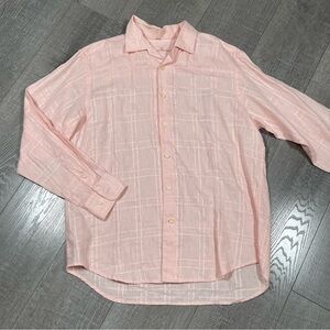 Tommy Bahama Men's 100%Linen Shirt Button down
Size L pink peach
